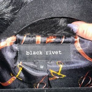 Black faux fur coat size medium